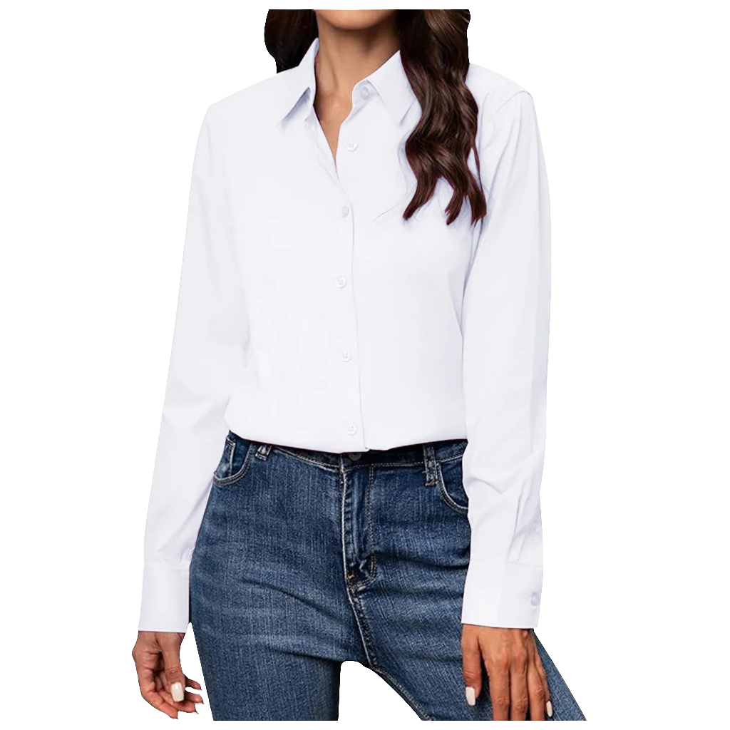 Classic Women's Button-Up Blouse 