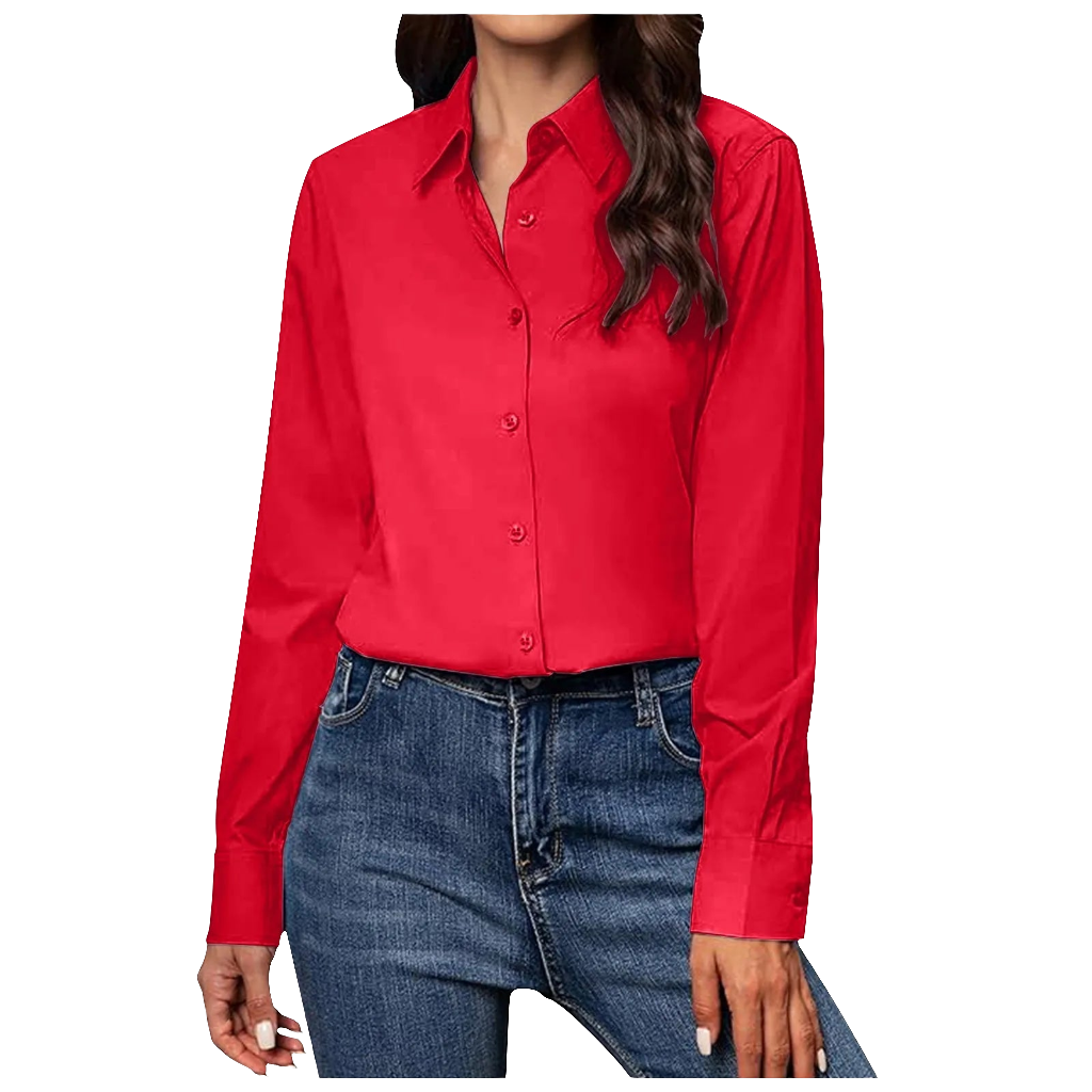 Classic Women's Button-Up Blouse 