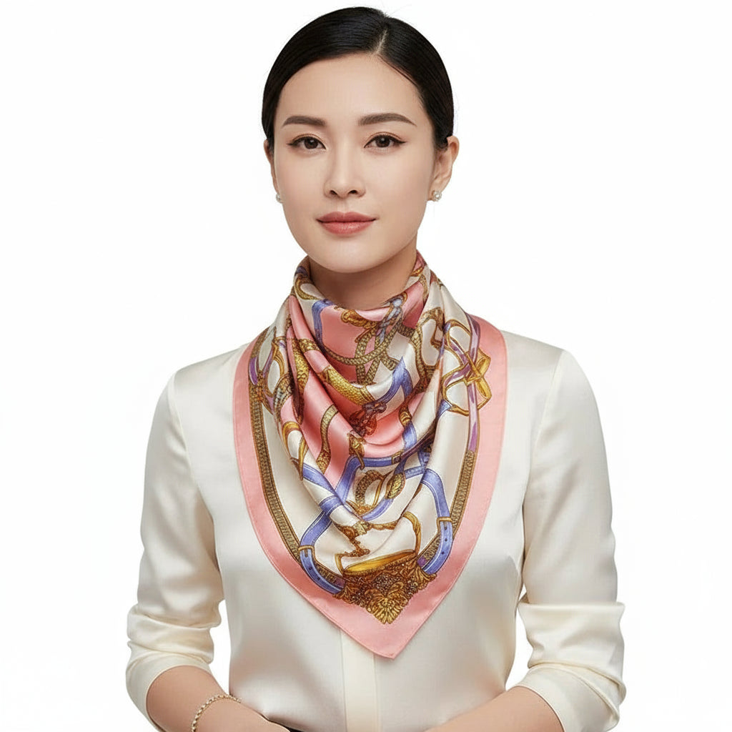 Luxury Printed Silk Scarf