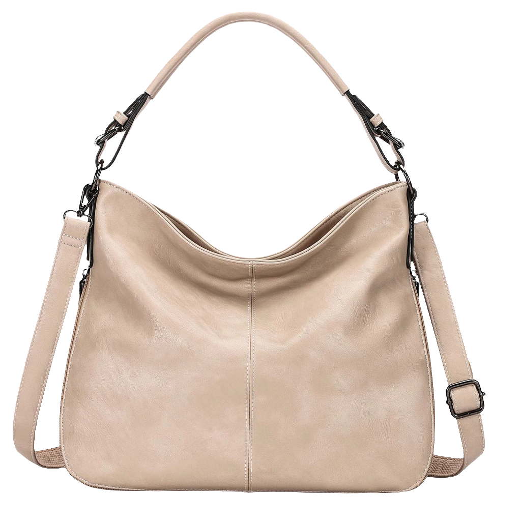 Hobo Faux Leather Shoulder Bag – Women's Handbag with Crossbody Strap