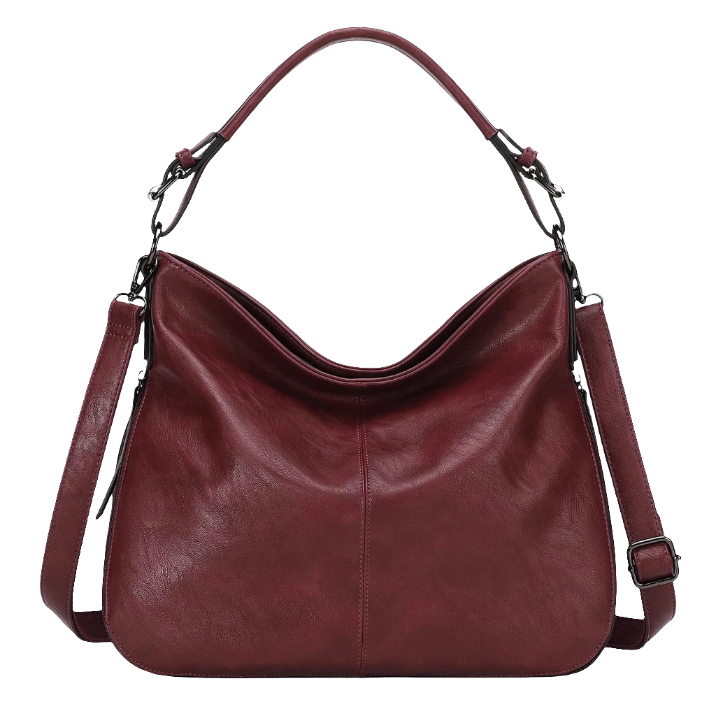 Hobo Faux Leather Shoulder Bag – Women's Handbag with Crossbody Strap