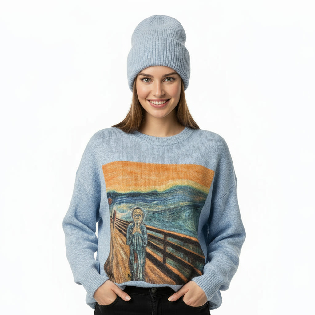 Knitted Rabbit Fur Beanie