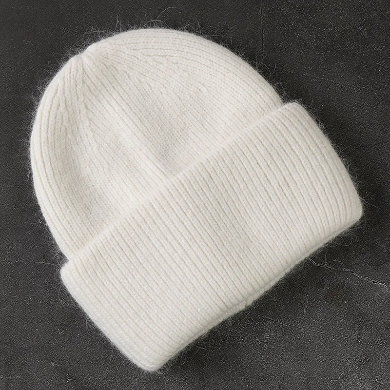 Knitted Rabbit Fur Beanie
