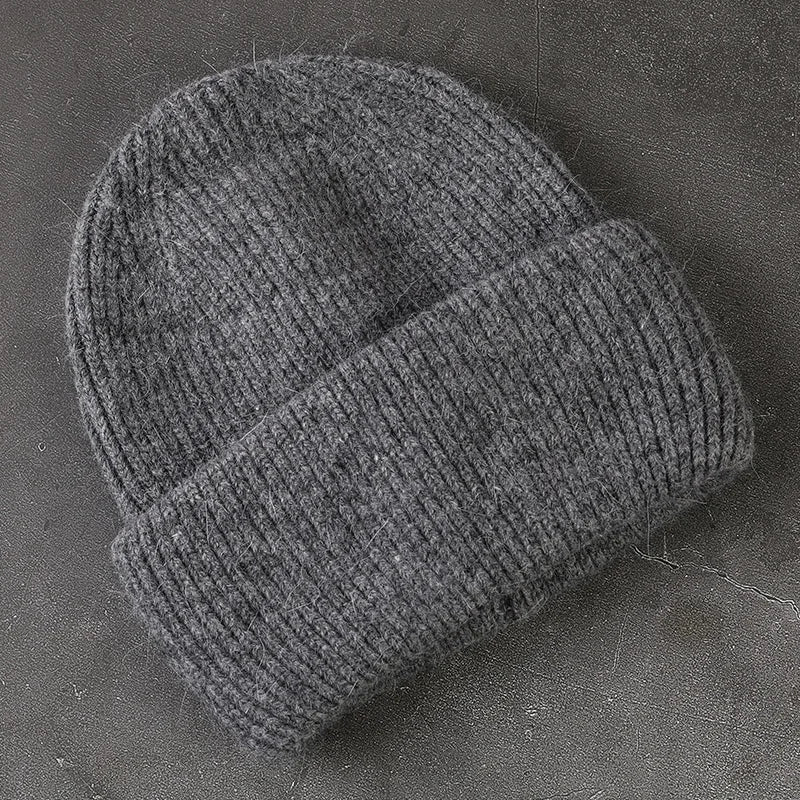 Knitted Rabbit Fur Beanie
