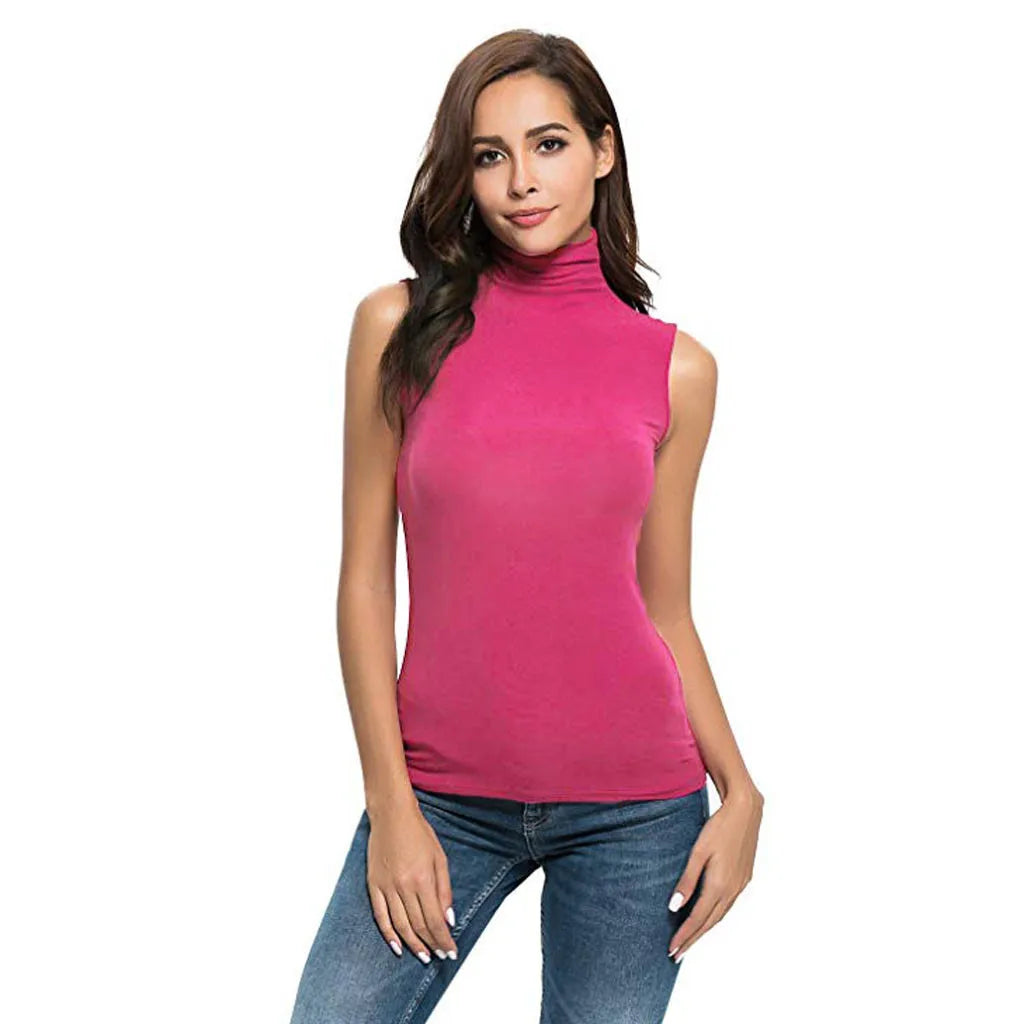 Sleeveless Turtleneck Top | Sleek & Versatile Women's Fashion