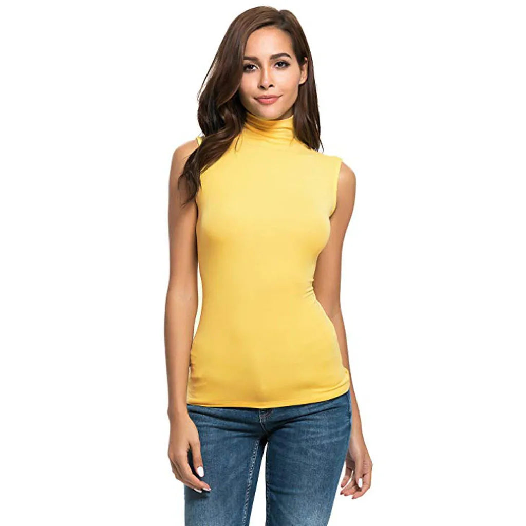 Sleeveless Turtleneck Top | Sleek & Versatile Women's Fashion